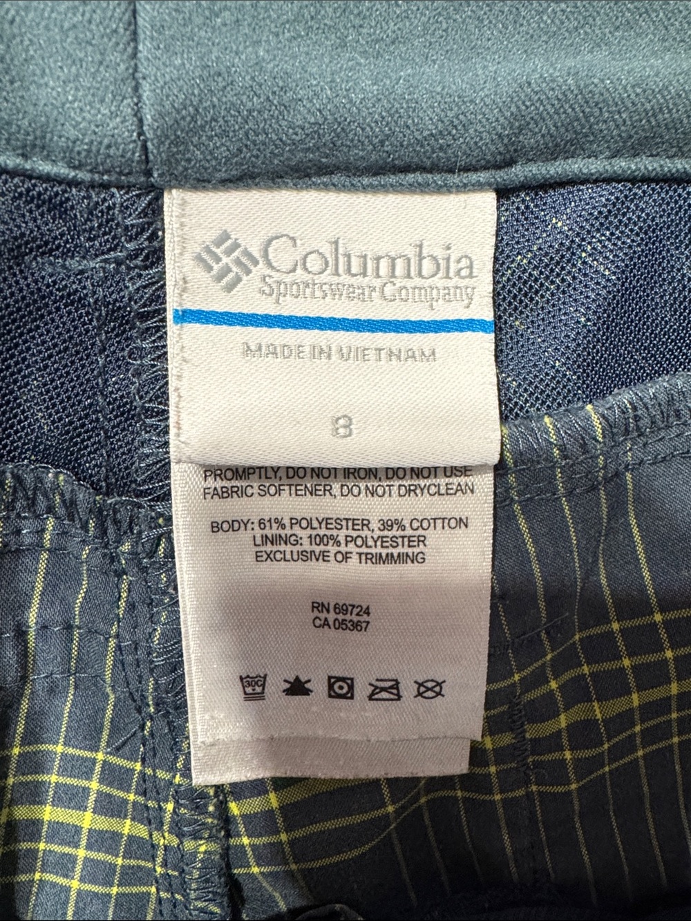 Women’s Columbia Golf Shorts Size 8 - Picture 3 of 3
